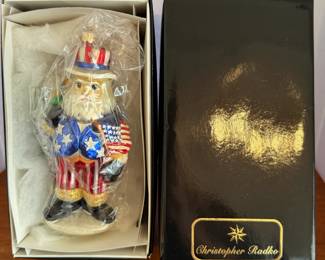 Christopher Radko "Uncle Sam" glass ornament