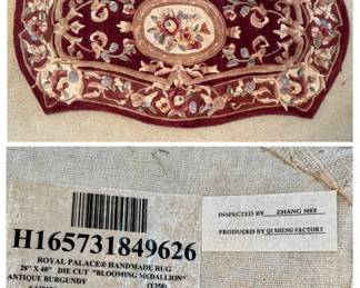 28x48" die cut "Blooming Medallion" area rug