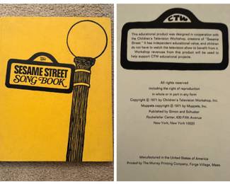 Vintage Sesame Street Song Book from 1971