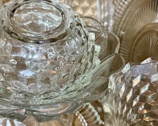 Fostoria "American" pattern clear pressed glass