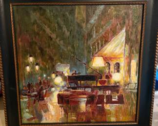 Z Gallerie "RM Piano Bar" giclée on canvas wall art