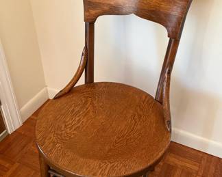 Tiger oak bentwood dining room chair (1 of 5)