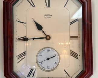 Sunbeam Quartz wall clock with seconds sub-dial