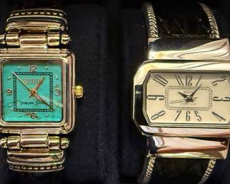 Ecclisse Sterling Silver Ladies' Watch with Turquoise Dial and Classic Dial