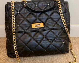 Isaac Mizrahi Live! diamond-quilted and studded crossbody bag