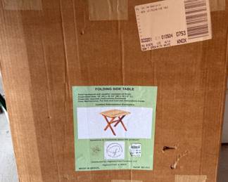 Folding side table (new in box)