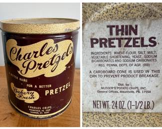 Vintage Charles Pretzels Tin