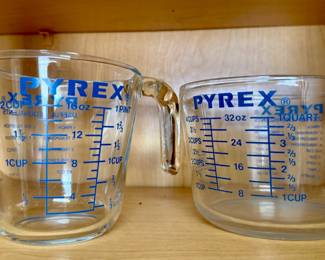 Pyrex glass measuring cups