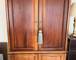 Oak entertainment cabinet