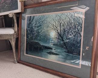 ORIGINAL Robert A. Tino Artwork, "Promise to the River" Framed/Matted