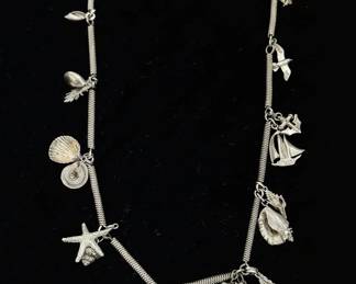 Sterling Silver Nautical Charm Necklace