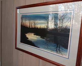 ORIGINAL Robert A. Tino Artwork, "Edge of Night", Framed/Matted