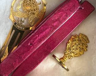 Vintage Sealing Wax Sticks, Wax Seal Stamp and Bookmark