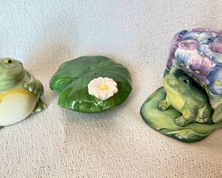 Two Sets of Frog Design Salt/Pepper Shakers
