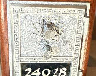 Vintage Post Office Lock Box Door Bank (#24018)