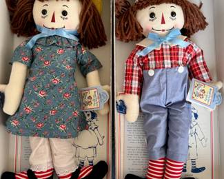 Raggedy Ann and Andy Dolls in Original Boxes by Applause, Inc