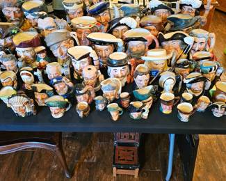 Tons of Royal Doulton Character Jugs!