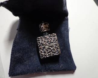 Vintage silver perfume charm. France  
