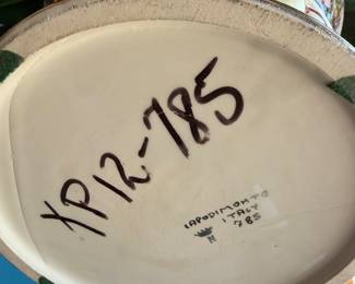 Capodimonte-style ceramic urn or vase featuring raised, hand-painted figures and heavy gold gilt accents