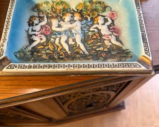 vintage Capodimonte porcelain ashtray