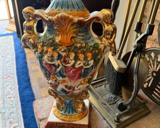 vintage Italian Capodimonte porcelain urn or vase