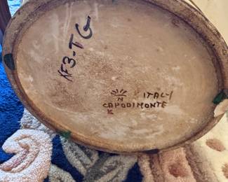 vintage Capodimonte porcelain jardiniere or planter