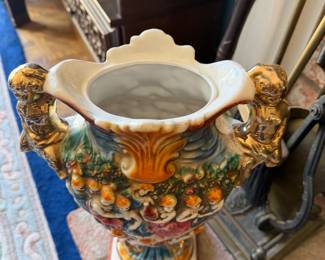 vintage Italian Capodimonte porcelain urn or vase