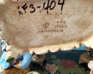 vintage Italian Capodimonte porcelain jewelry box or trinket casket