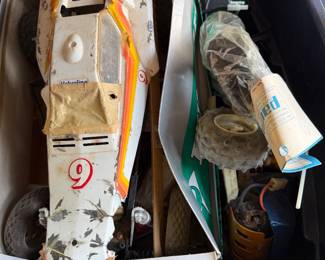 Tubby full of R C cars and accessories