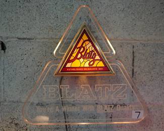 Blatz beer lighted sign