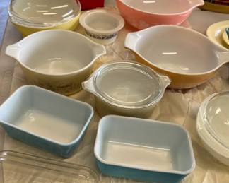 Vintage Pyrex Pink Gooseberry, Forest Fancies, Woodland