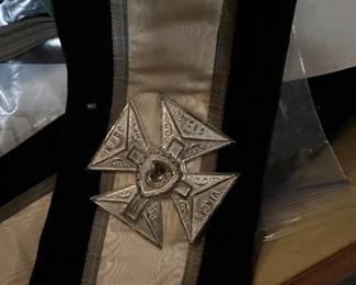 Masonic Knights of Templar lot of gloves, sash, aprons and more