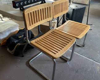 vintage wood Bruer chairs