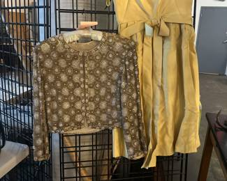 vintage beaded jacket, 60s Dayton's dress