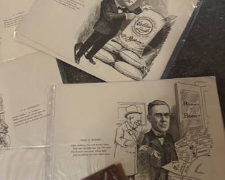 antique political cartoon lot form 1913