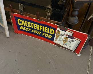 Chesterfield cigarettes advertising tin sign