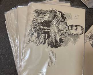 antique political cartoon lot form 1913