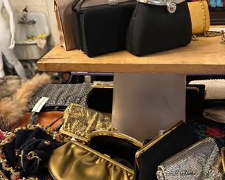 HUGE selection vintage bags, purses, beaded bags, leather bags