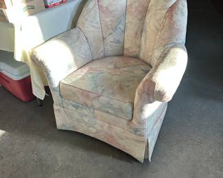 80s upholstered swivel chair