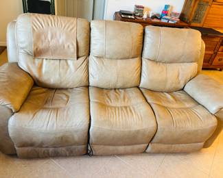 Electric reclining sofa. Just push the button and drift off into nap world.