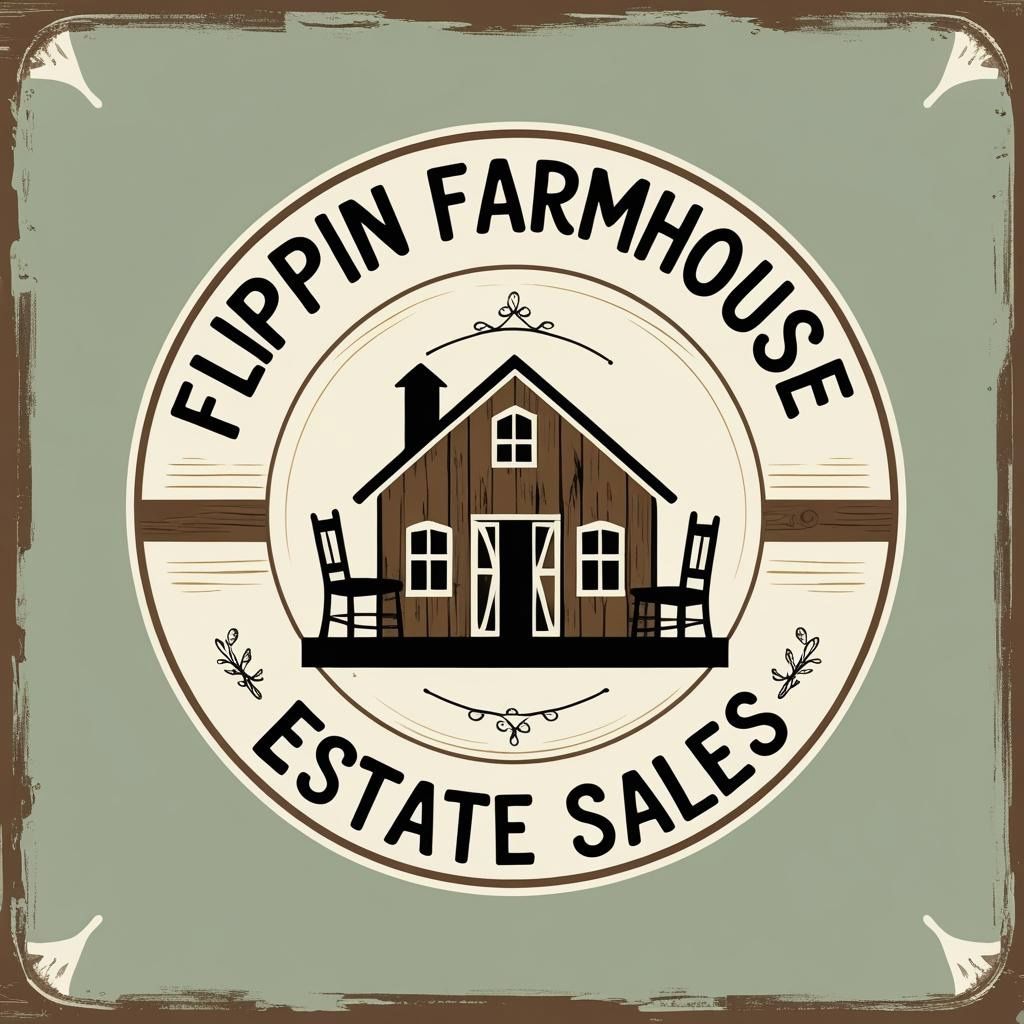 Charming Logo with Farmhouse and Table Icon