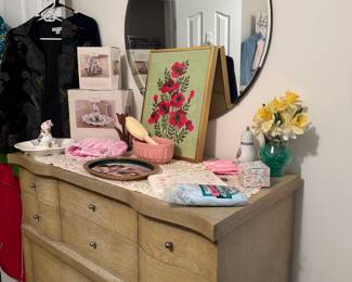 Matching Vintage dressers, cedar chest and queen  size bed frame 