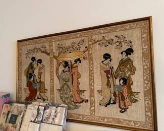 Vintage geisha framed 