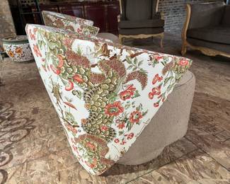 Barrel Back swivel base chairs MCM re-upholstered