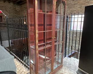 Toll curio hand painted cabinet with 2 doors