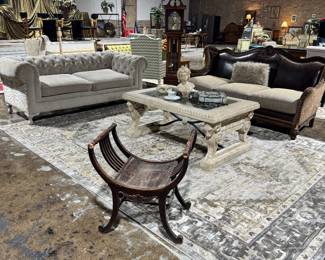 Antique oak Saddle seat bench