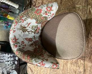 Barrel Back swivel base chairs MCM re-upholstered