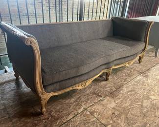 French style sleigh arms sofa