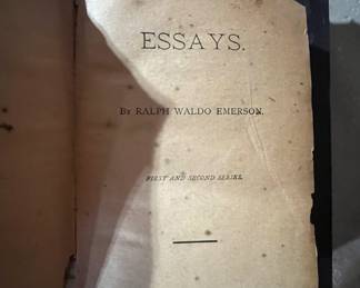 1897 Essays by Ralph Waldo Emerson first and second series
