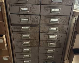 Vintage Industrial Metal Filing Cabinet